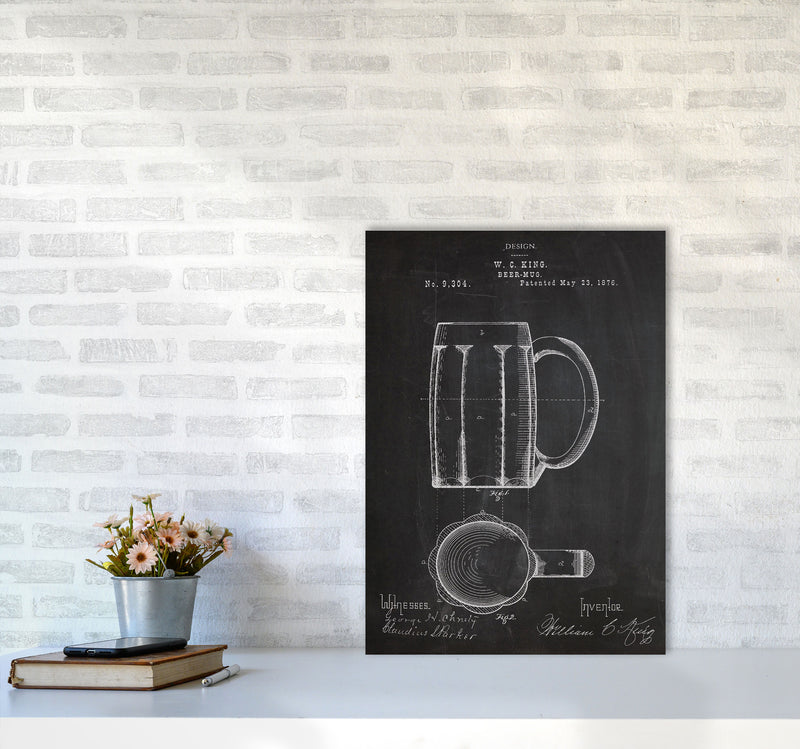 Beer Mug Patent Art Print by Jason Stanley A2 Black Frame