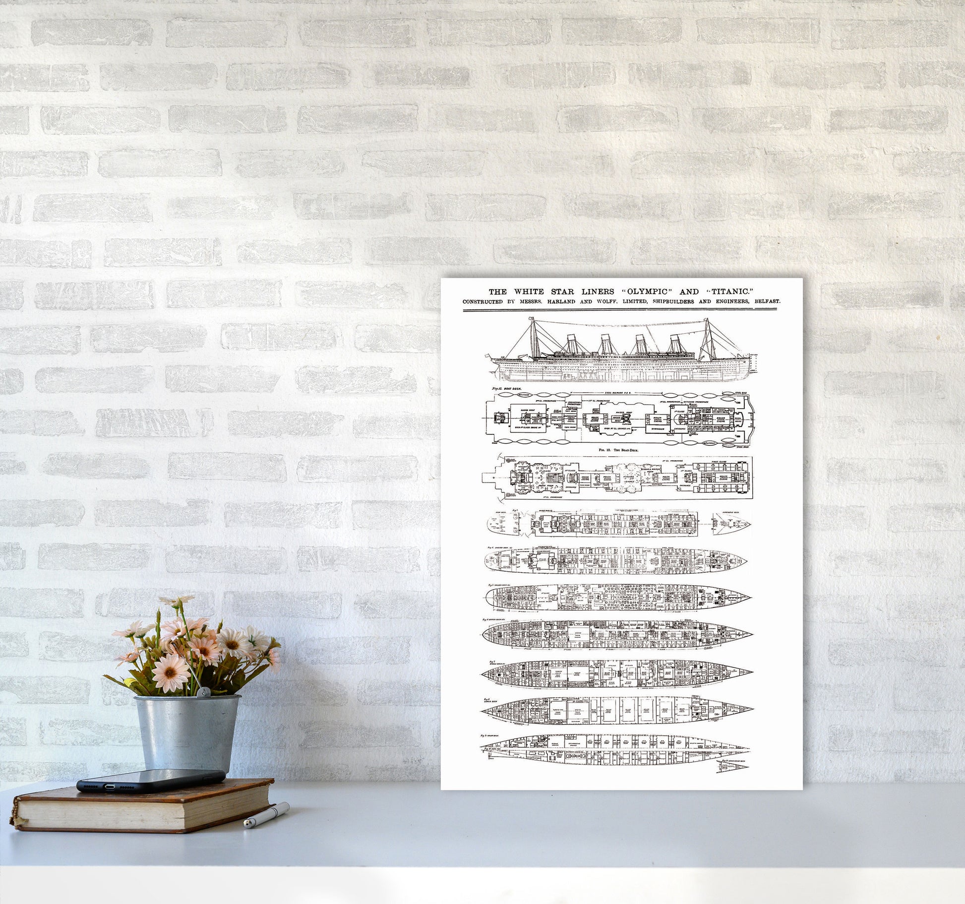 Titanic Patent Art Print by Jason Stanley A2 Black Frame