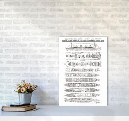 Titanic Patent Art Print by Jason Stanley A2 Black Frame