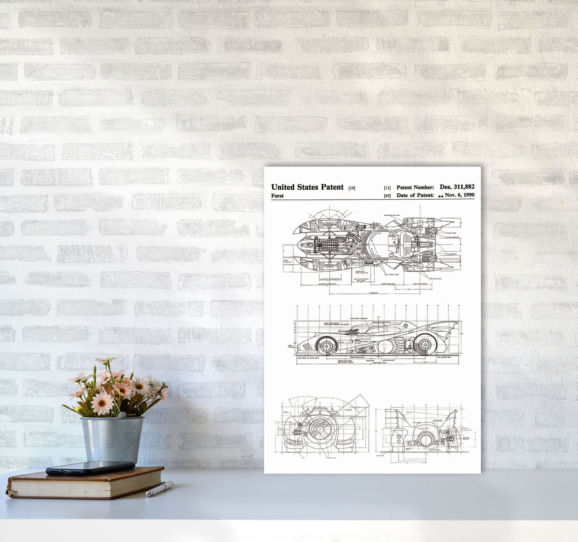 Patents Art Print by Jason Stanley A2 Black Frame