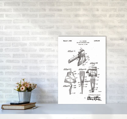 Axe Patent Art Print by Jason Stanley A2 Black Frame