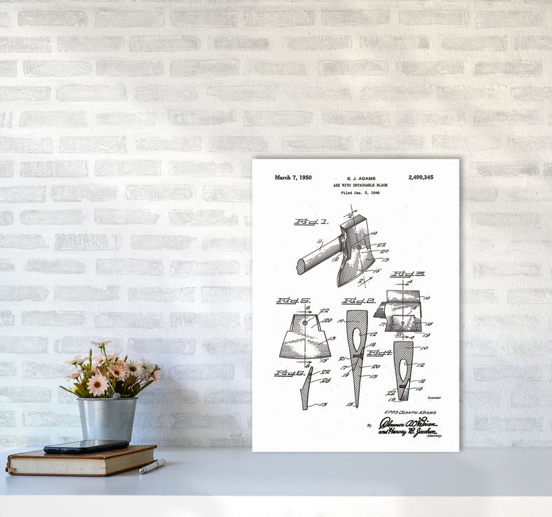 Axe Patent Art Print by Jason Stanley A2 Black Frame