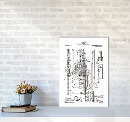 Flute Patent Art Print by Jason Stanley A2 Black Frame