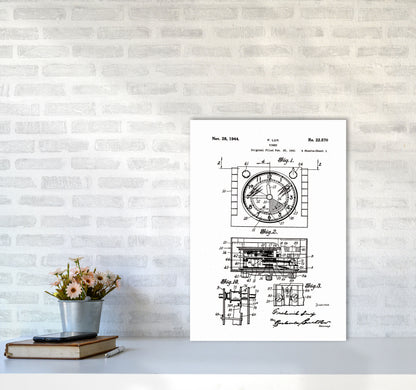 Timer Patent Art Print by Jason Stanley A2 Black Frame