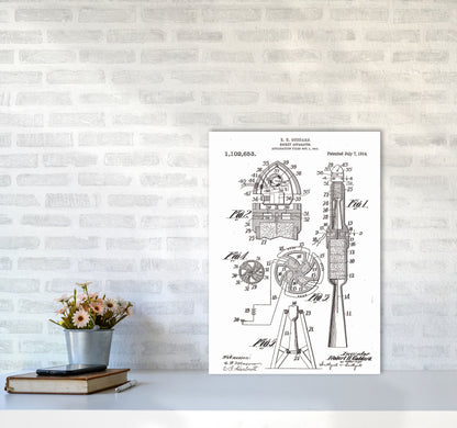 Rocket Patent Art Print by Jason Stanley A2 Black Frame