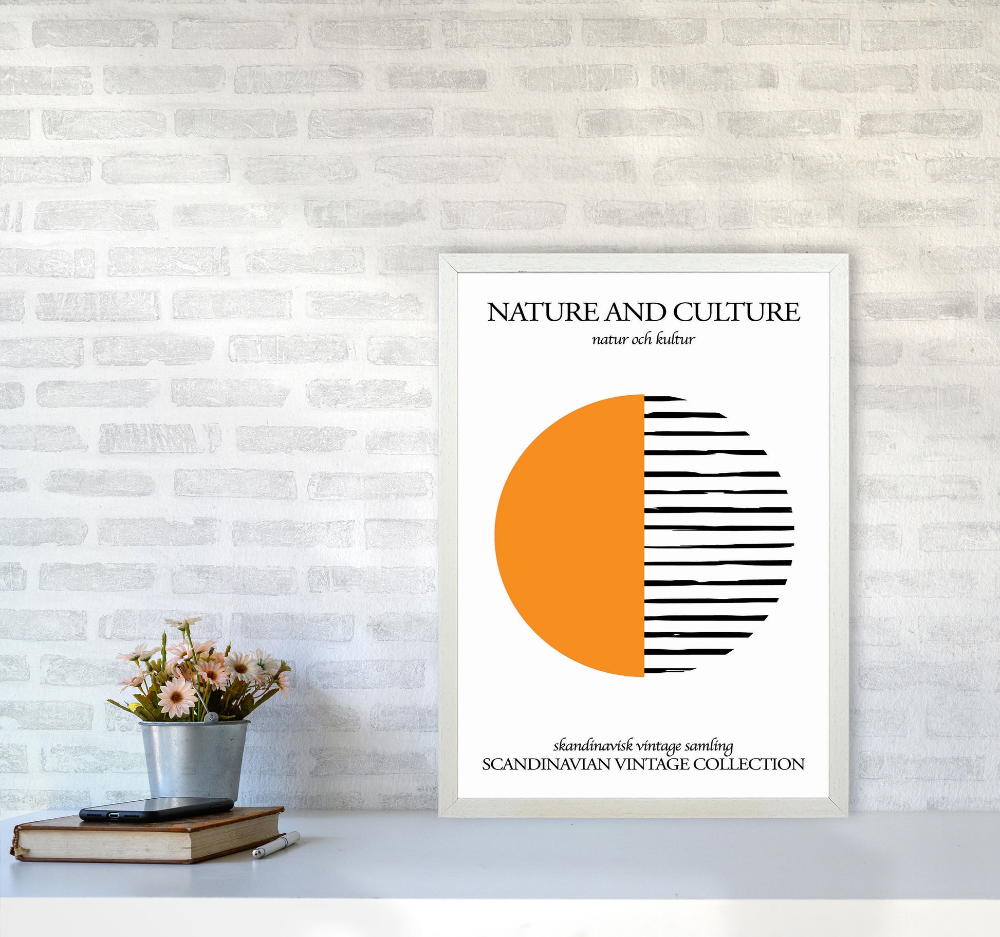 Nature And Culture Scandinavian Collection II Art Print by Jason Stanley A2 Oak Frame