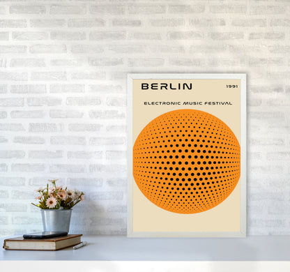 Berlin Electronic Music Festival Art Print by Jason Stanley A2 Oak Frame
