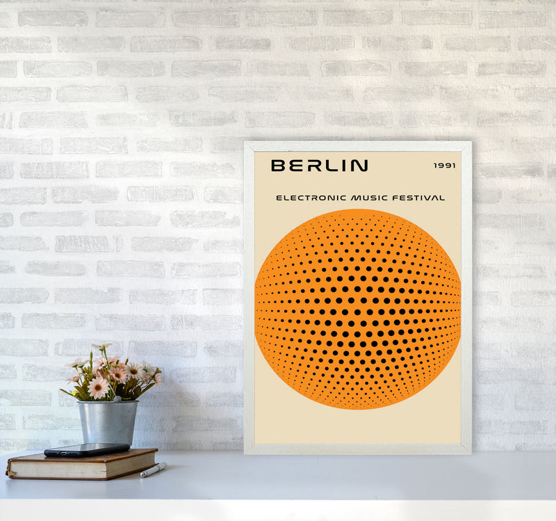 Berlin Electronic Music Festival Art Print by Jason Stanley A2 Oak Frame