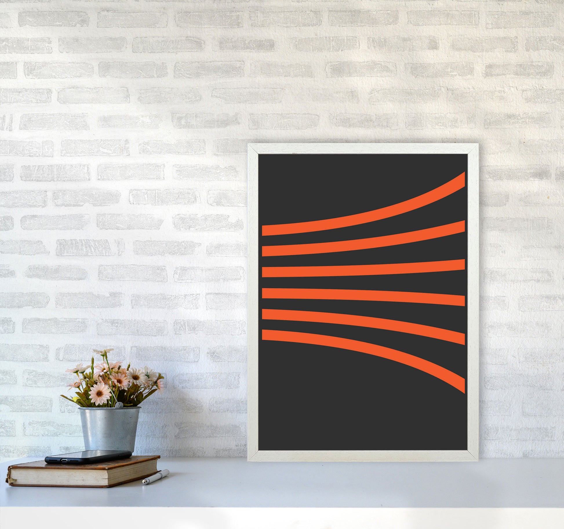 Minimal Geometric Series - 16 Art Print by Jason Stanley A2 Oak Frame