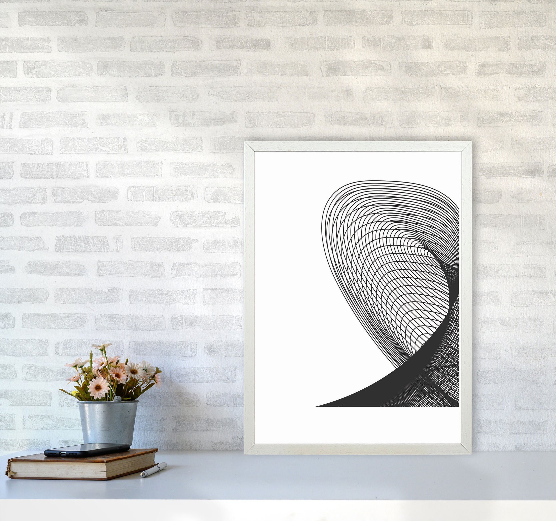 Minimal Geometric Series - 14 Art Print by Jason Stanley A2 Oak Frame