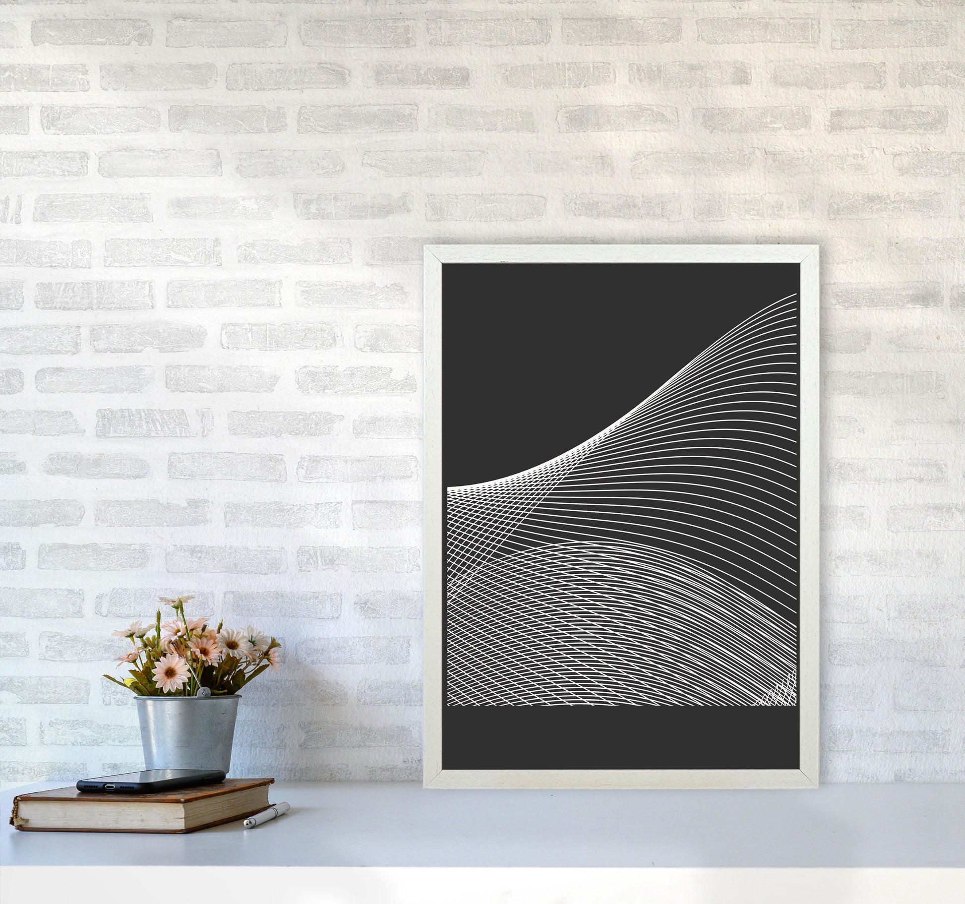 Minimal Geometric Series - 13 Art Print by Jason Stanley A2 Oak Frame