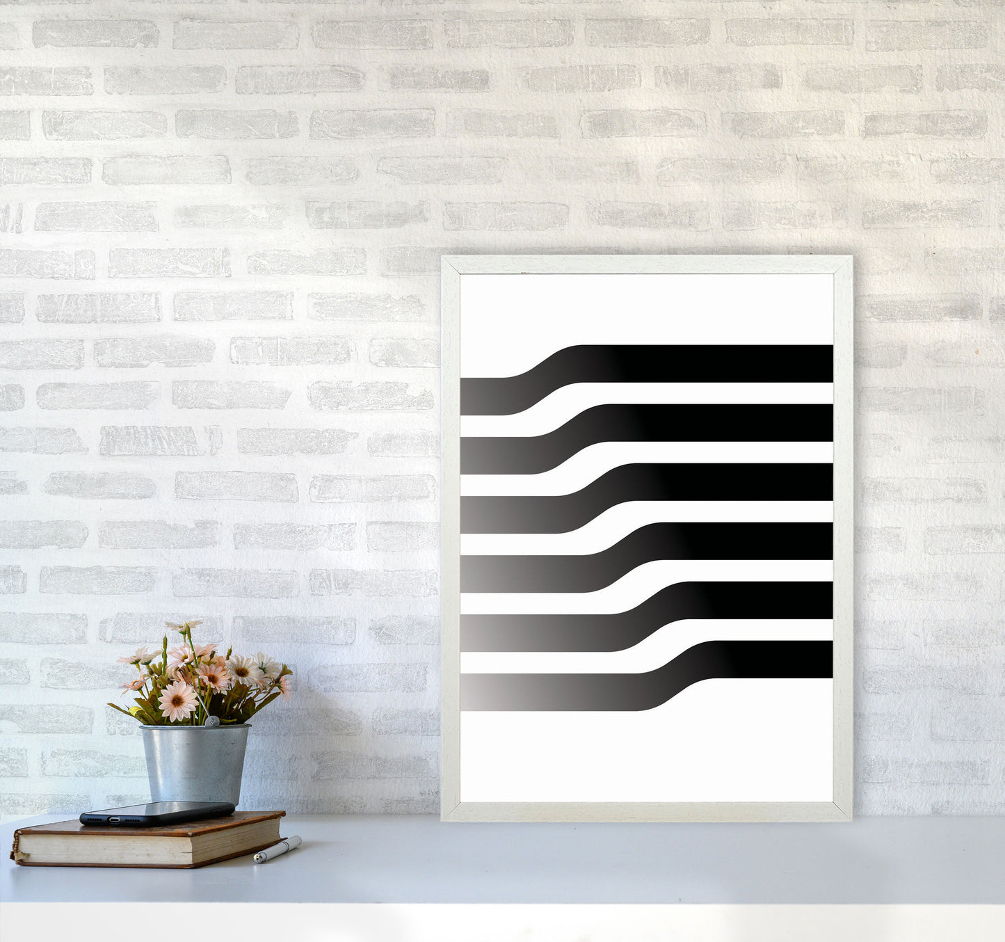 Minimal Geometric Series - 3 Art Print by Jason Stanley A2 Oak Frame