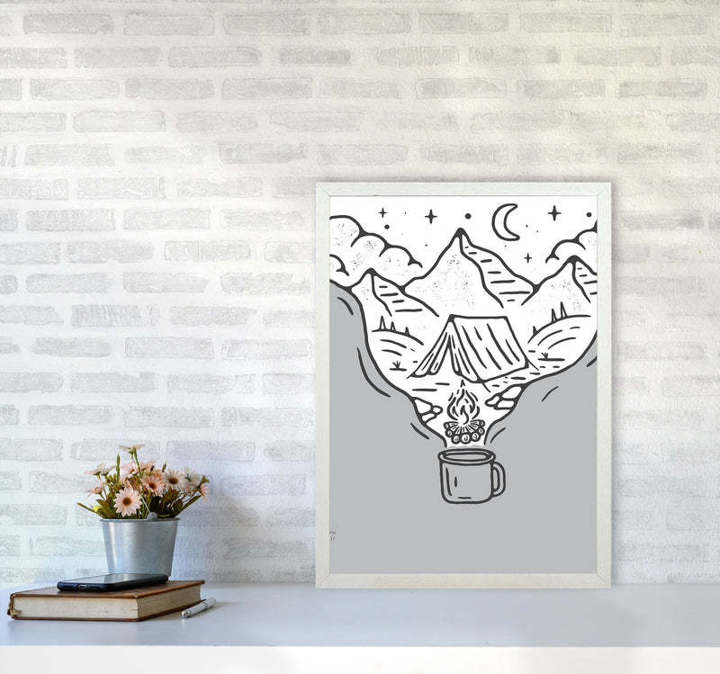 It All Started With Coffee Art Print by Jason Stanley A2 Oak Frame