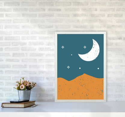 Moonrise Over The Mountain Art Print by Jason Stanley A2 Oak Frame