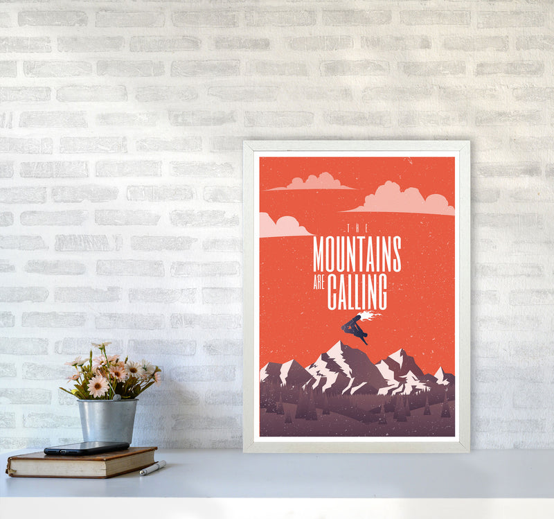 The Mountains Are Calling Art Print by Jason Stanley A2 Oak Frame