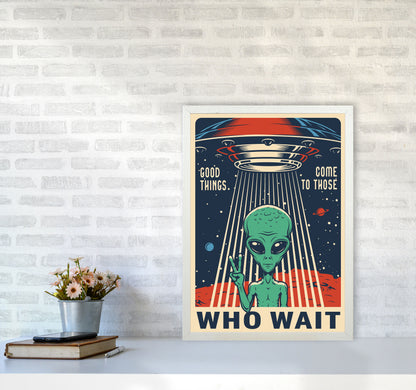 Outer Space Series - #12 Art Print by Jason Stanley A2 Oak Frame