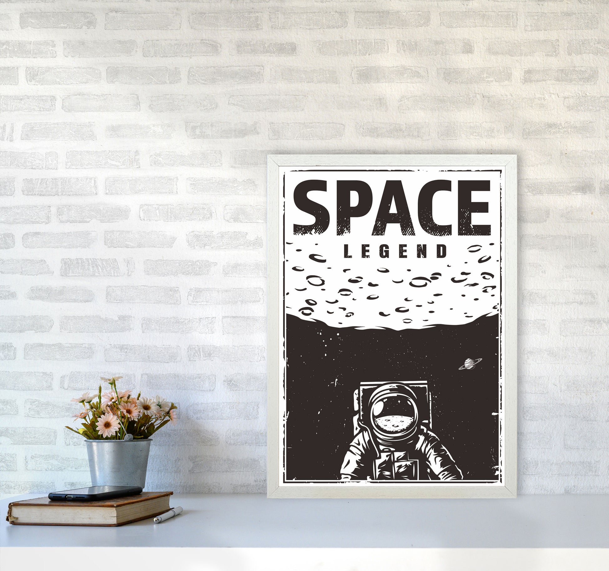 Outer Space Series - #19 Art Print by Jason Stanley A2 Oak Frame