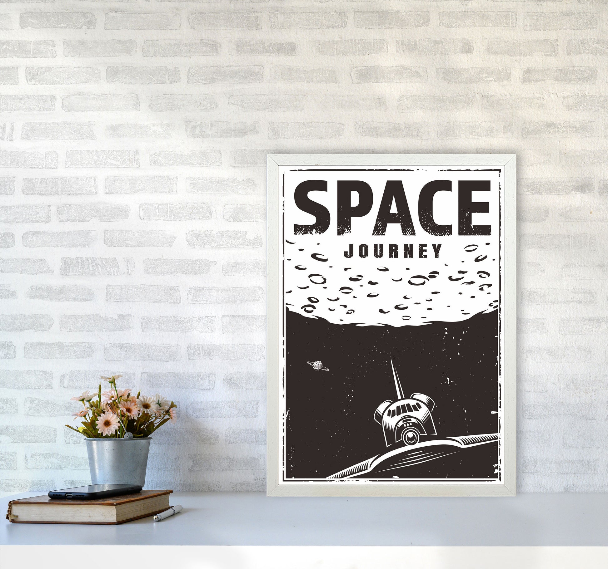 Outer Space Series - #20 Art Print by Jason Stanley A2 Oak Frame