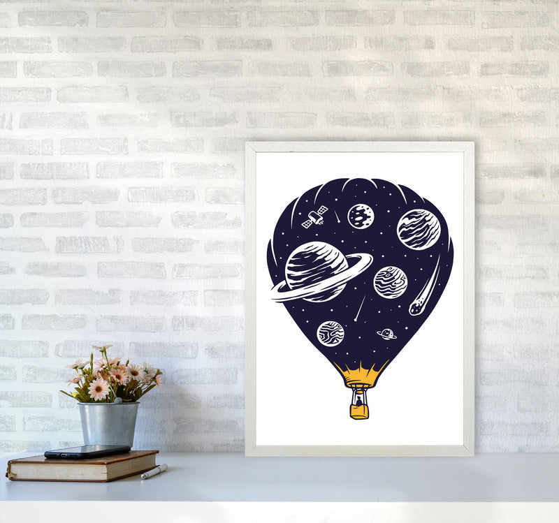 Hot Air Baloon Universe Art Print by Jason Stanley A2 Oak Frame