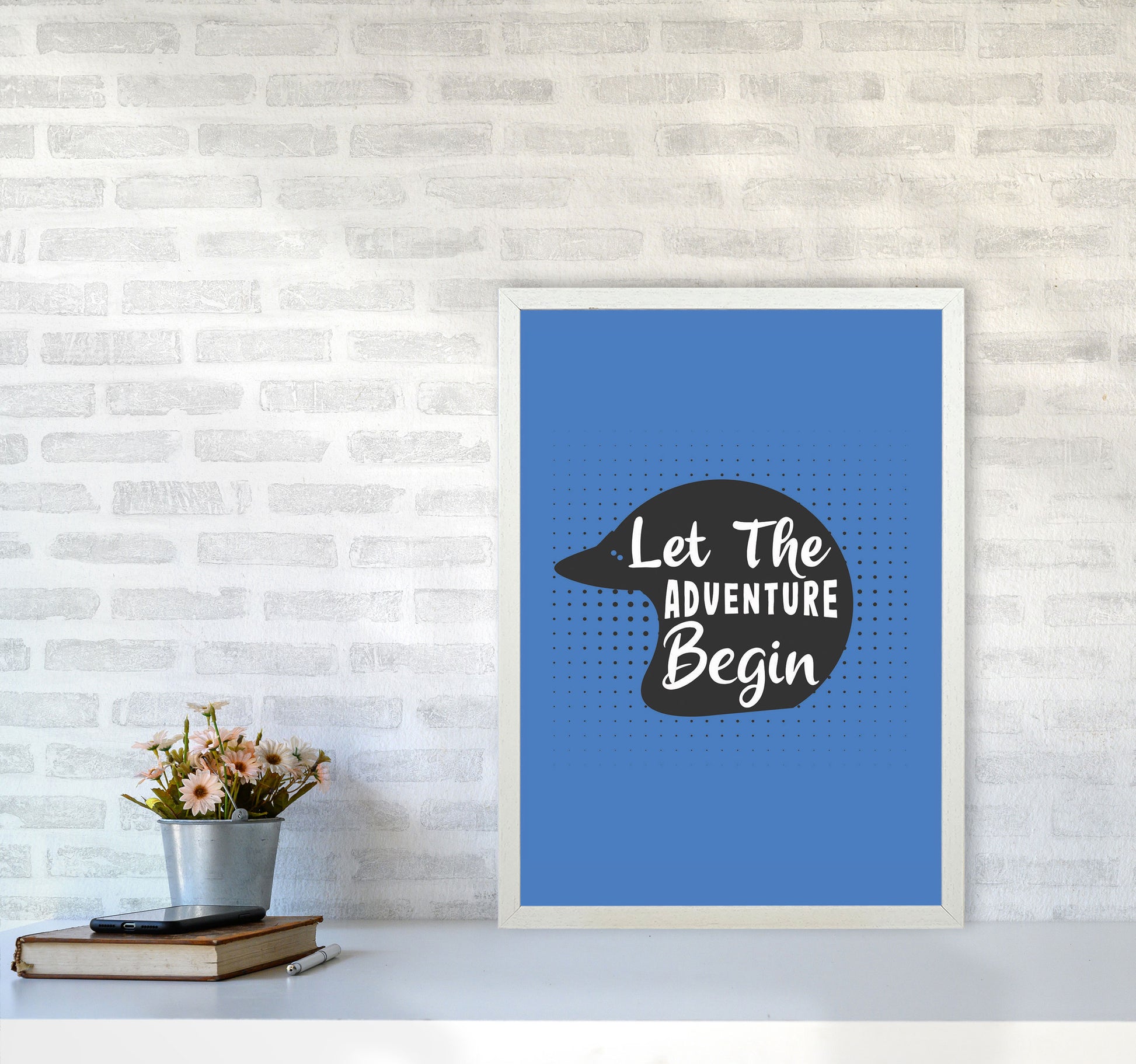 Let The Adventure Begin Art Print by Jason Stanley A2 Oak Frame