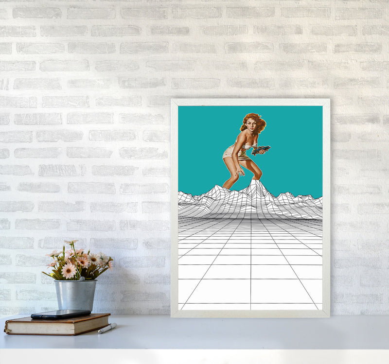 Attack In The Mountains Art Print by Jason Stanley A2 Oak Frame