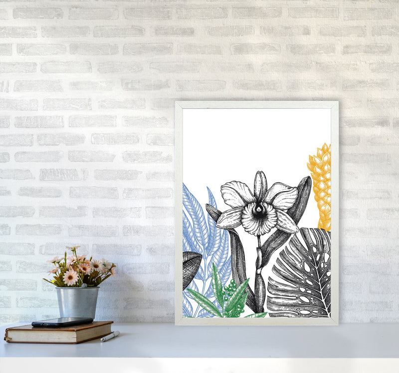 Minimalist Flower Vibes Art Print by Jason Stanley A2 Oak Frame