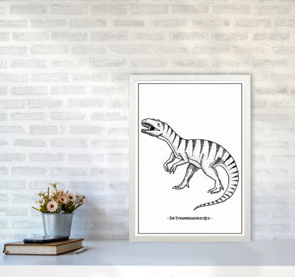 The Tyrannosaurus Rex Art Print by Jason Stanley A2 Oak Frame