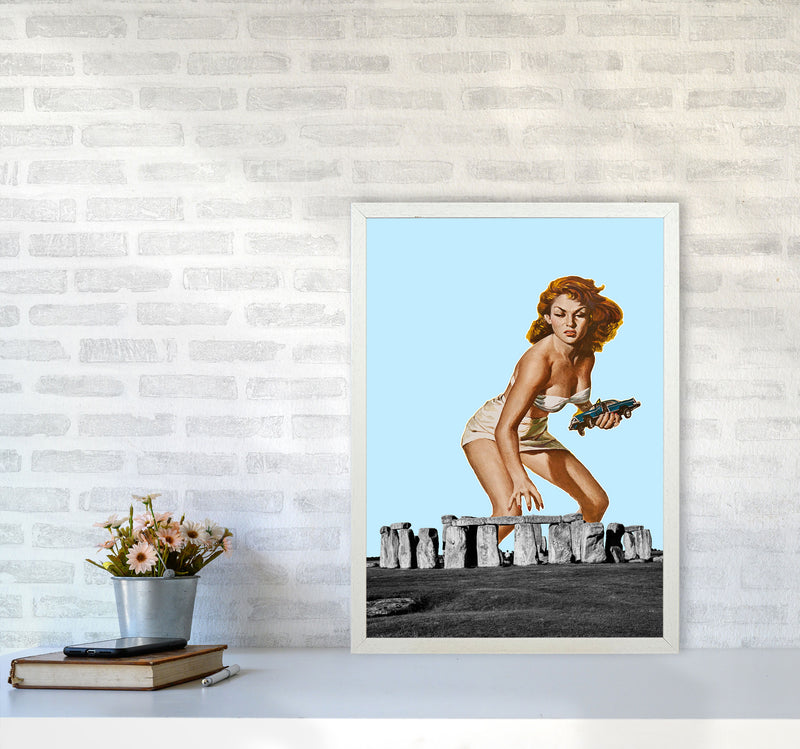 Attack On Stonehenge Art Print by Jason Stanley A2 Oak Frame