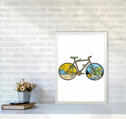 Best Bike Ride Ever Art Print by Jason Stanley A2 Oak Frame