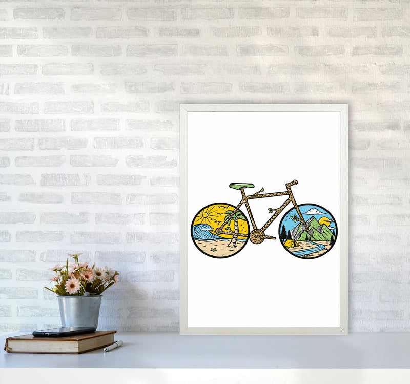 Best Bike Ride Ever Art Print by Jason Stanley A2 Oak Frame