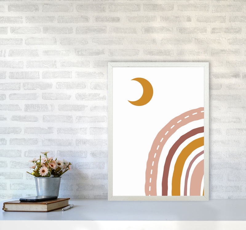 Abstract Moonvibes Art Print by Jason Stanley A2 Oak Frame