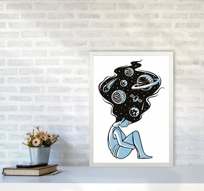Head In The Clouds Art Print by Jason Stanley A2 Oak Frame