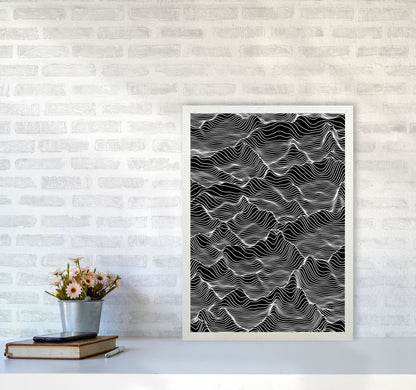 Abstract Mountains Art Print by Jason Stanley A2 Oak Frame
