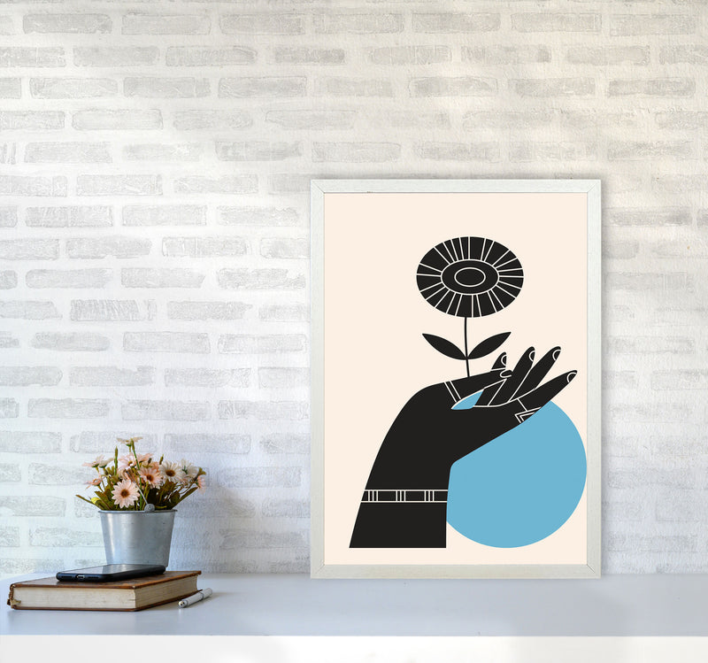 Abstract Hand III Art Print by Jason Stanley A2 Oak Frame