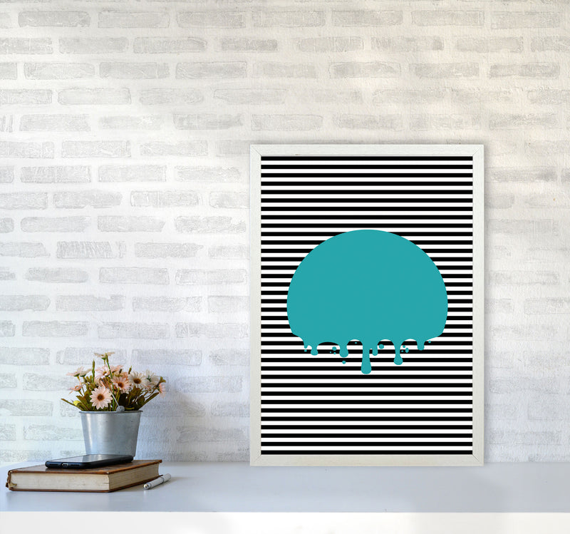 The Melting Moon Art Print by Jason Stanley A2 Oak Frame
