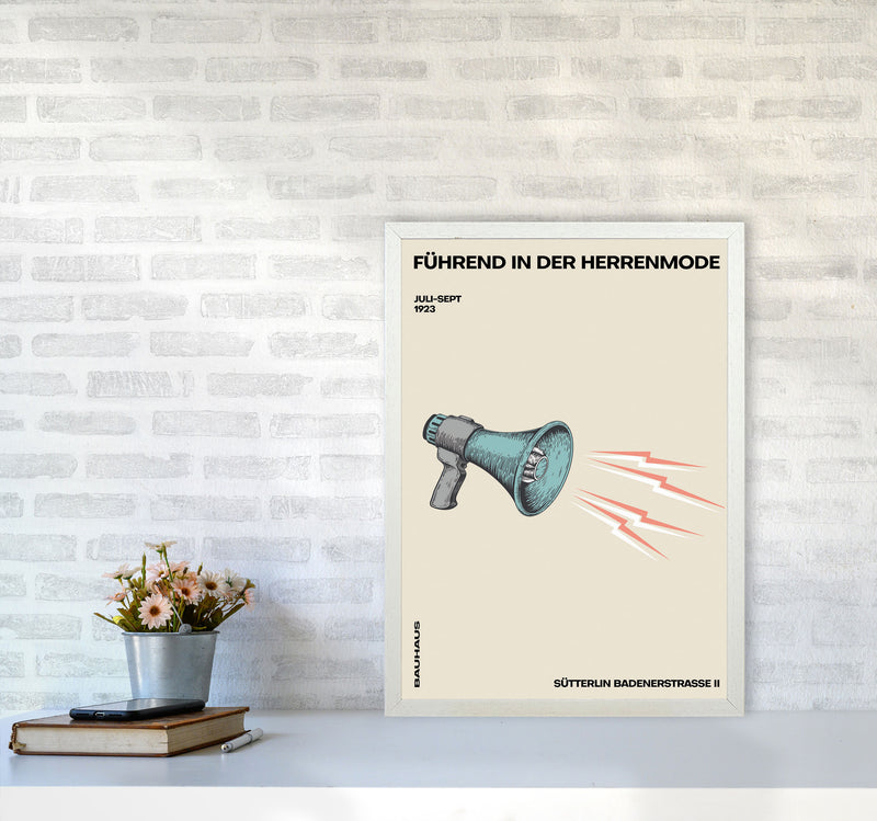 Bauhaus Megaphone Art Print by Jason Stanley A2 Oak Frame