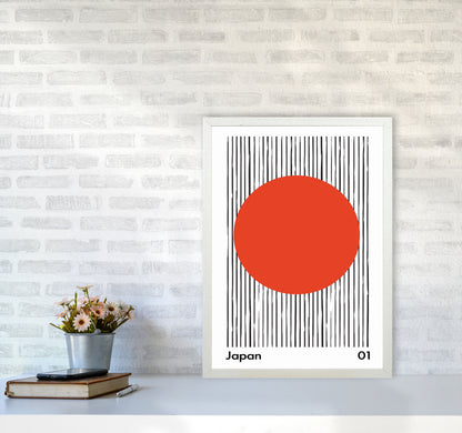 Japan Midcentury Art Print by Jason Stanley A2 Oak Frame