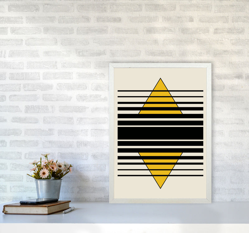 Geometric Pyramid Art Print by Jason Stanley A2 Oak Frame