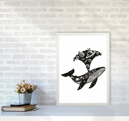 Humpback Universe Art Print by Jason Stanley A2 Oak Frame
