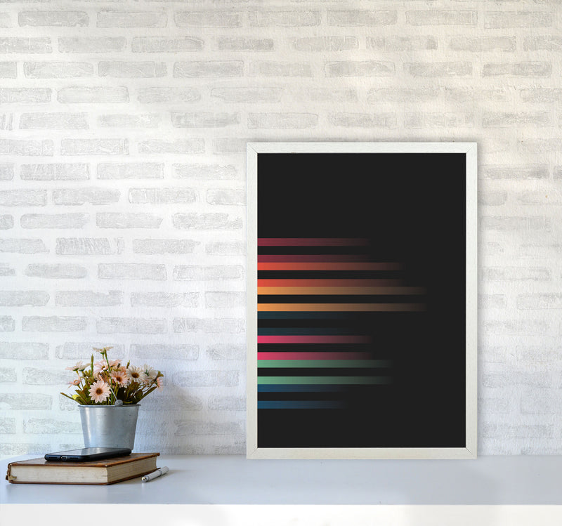 Faded Stripes 1 Art Print by Jason Stanley A2 Oak Frame