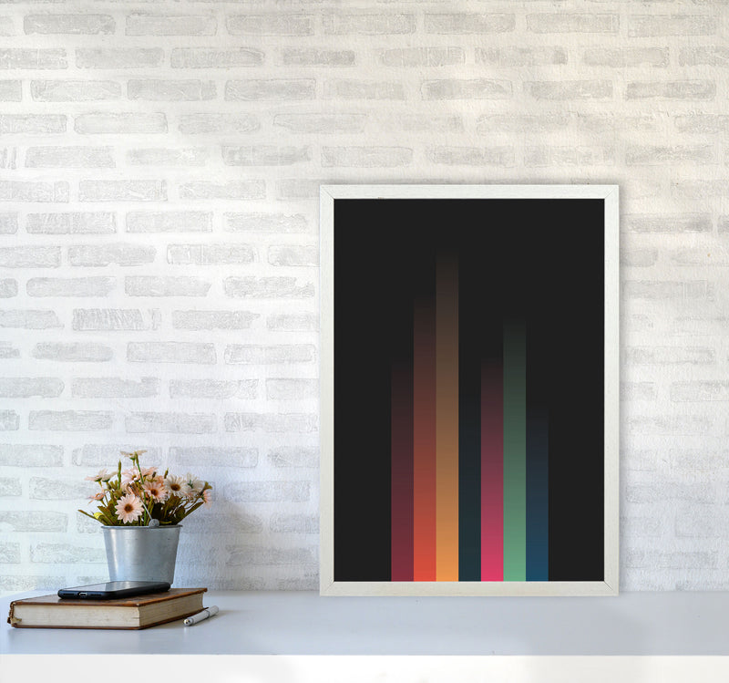 Faded Stripes 3 Art Print by Jason Stanley A2 Oak Frame