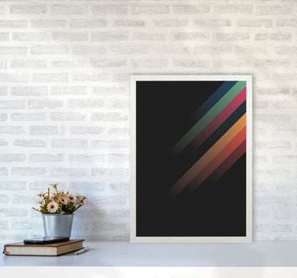 Faded Stripes 2 Art Print by Jason Stanley A2 Oak Frame