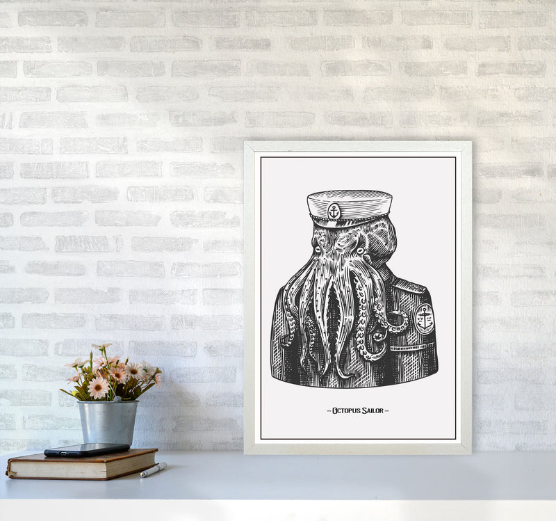 Octopus Sailor Art Print by Jason Stanley A2 Oak Frame
