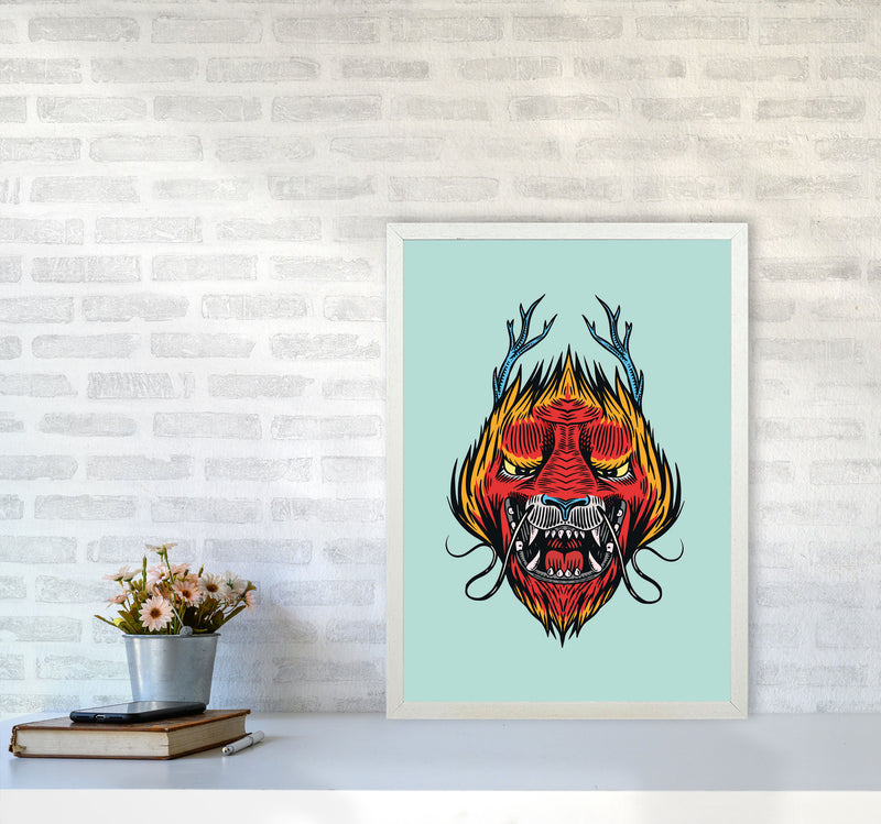 Chinese Dragon Art Print by Jason Stanley A2 Oak Frame