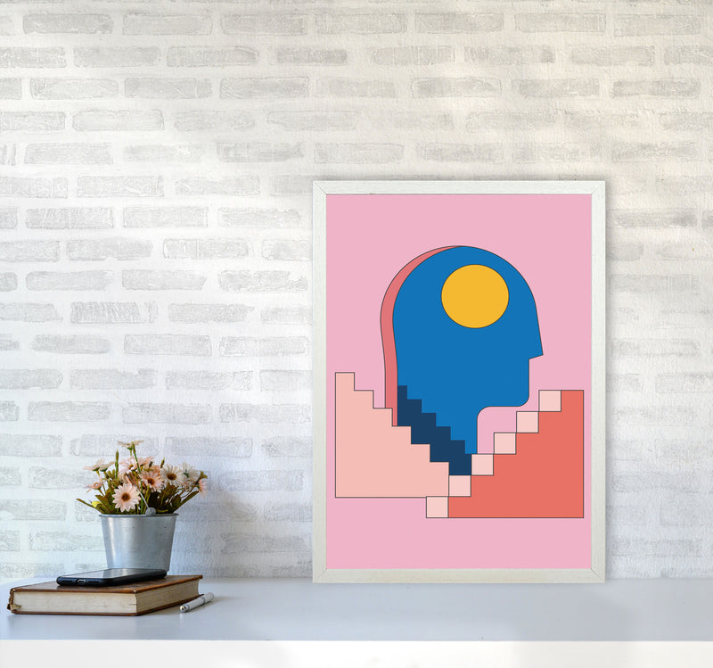 Keep Climbing Art Print by Jason Stanley A2 Oak Frame