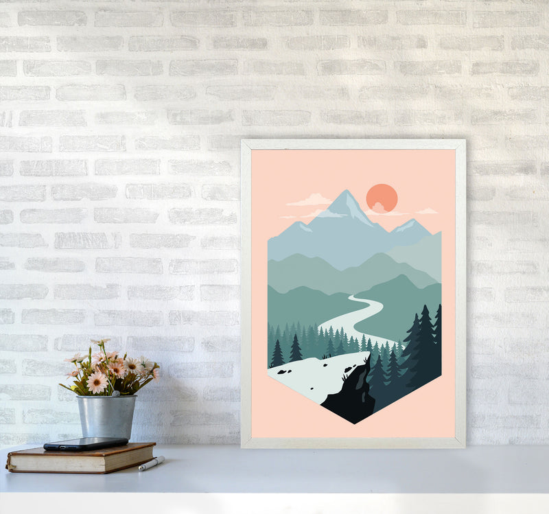 Get Out There Art Print by Jason Stanley A2 Oak Frame