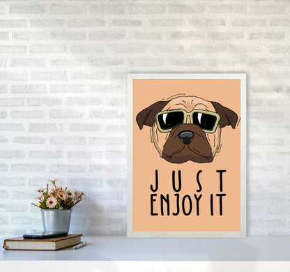 Just Enjoy It Art Print by Jason Stanley A2 Oak Frame