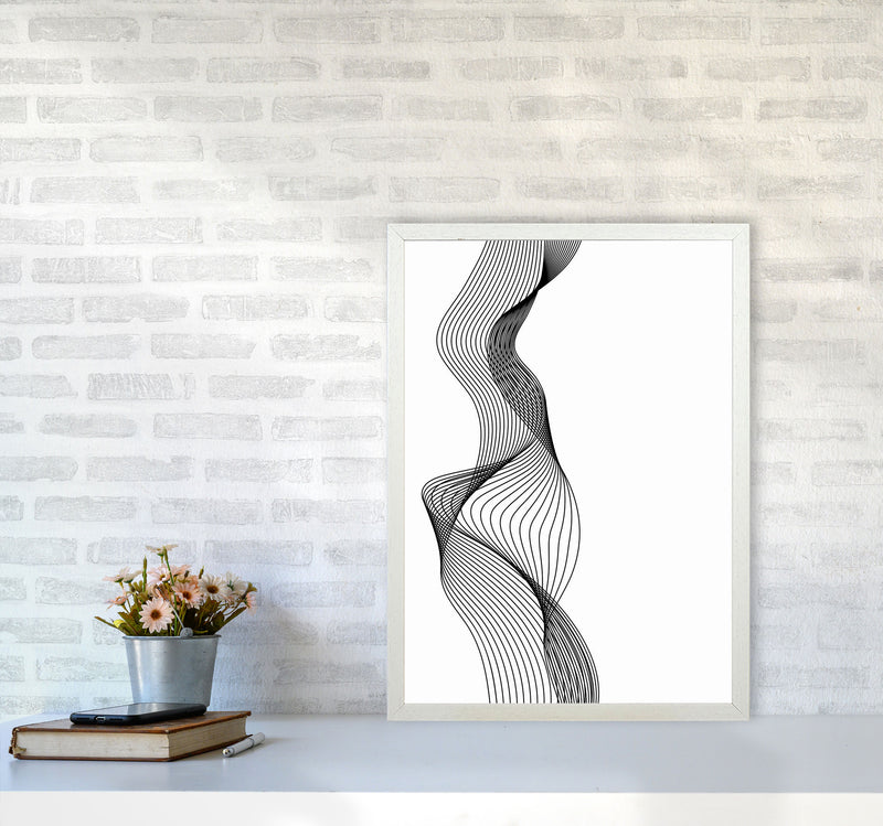 Line Wobbles Art Print by Jason Stanley A2 Oak Frame