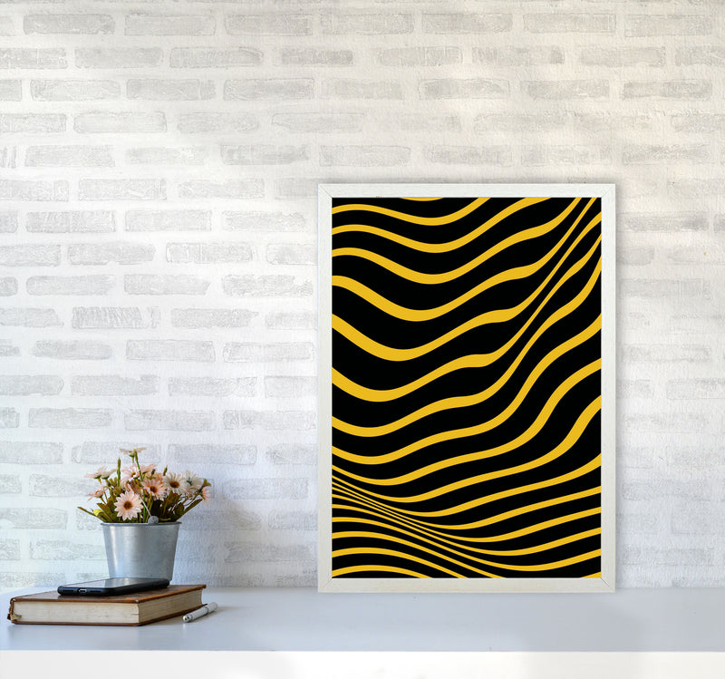 Yellow Vibes Art Print by Jason Stanley A2 Oak Frame