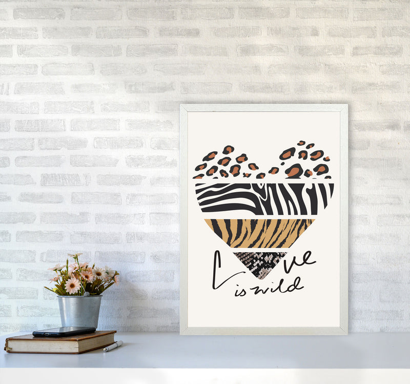 Love Is Wild Art Print by Jason Stanley A2 Oak Frame